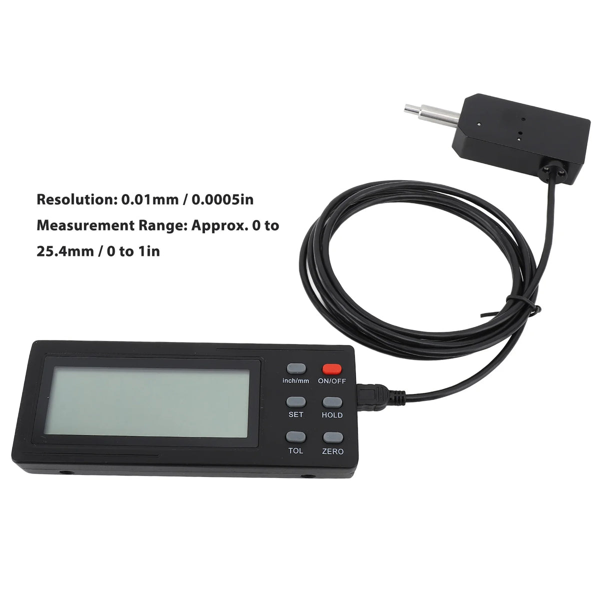 Indicator Micrometer High Accuracy Digital Display 0.0005in 0.01mm Resolution Indicator for Engineering Manufacturing Vue