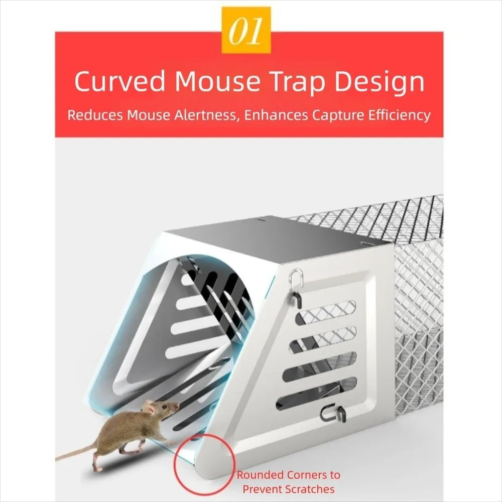 Safe High Efficiency Mousetrap Automatic Reusable Rat Catching Artifact Harmless Large Space Rat Catching Cage Garden Vue