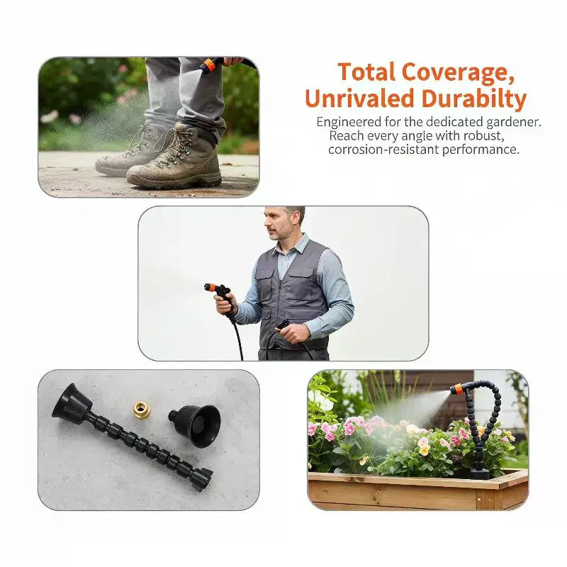 1Pcs High Pressure Nozzle Garden Sprayer Adjustable Water Sprinkler Cleaning Tool for Outdoor Lawn Car Patio Vue
