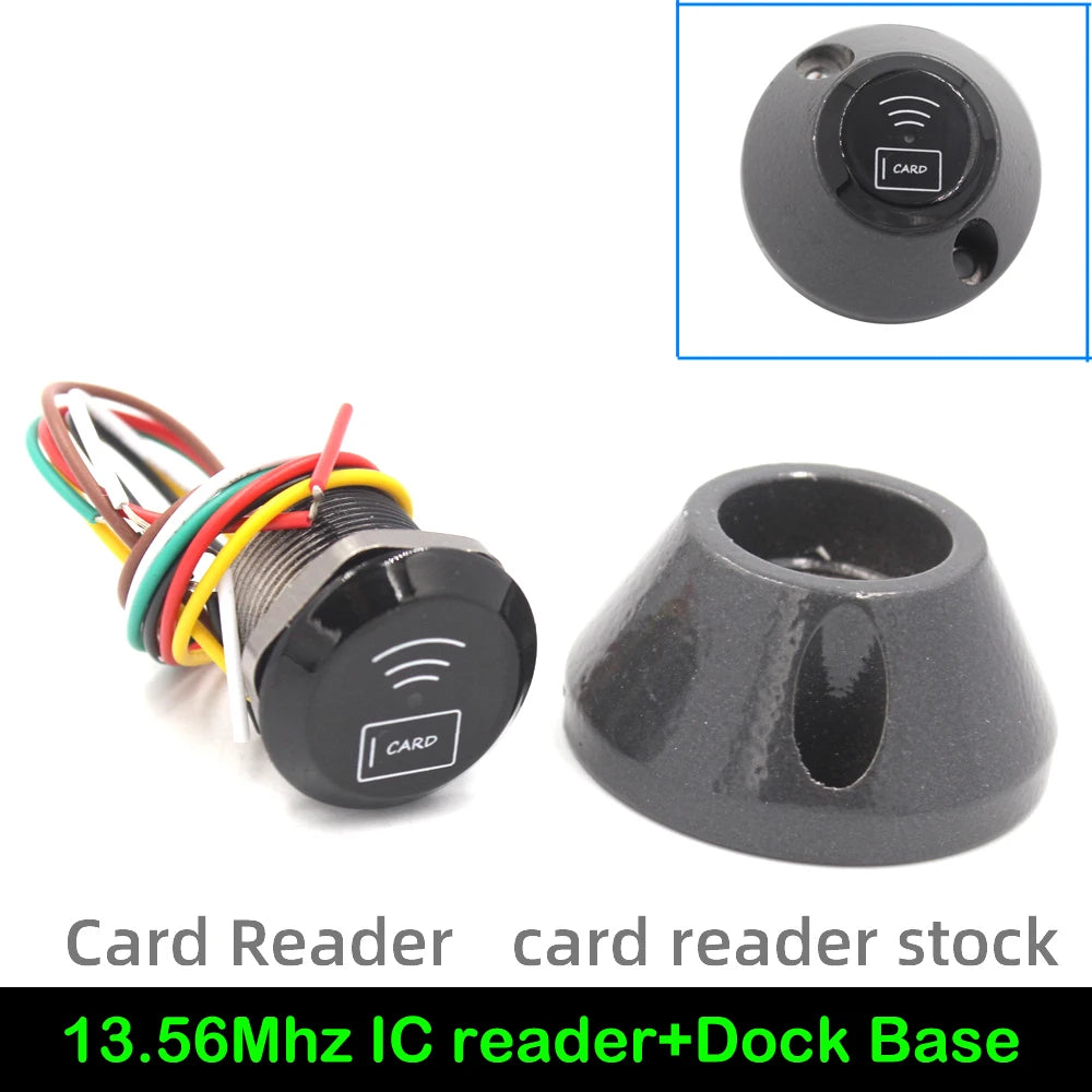 Mini Smallest 125khz 13.56Mhz Wiegand 26/34 RFID Card Reader Door Access Control Slave Reader Proximity RFID Wiegand Reader Vue SCR02C and dock