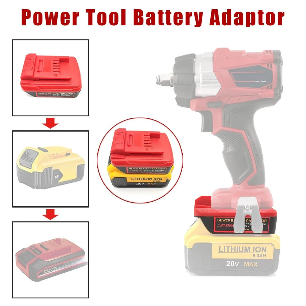 Battery Adapter for Dewalt DCB Series 18V/20V Lithium Battery Compatible with For Ein 18V Lithium Battery Power Tools Drill Vue