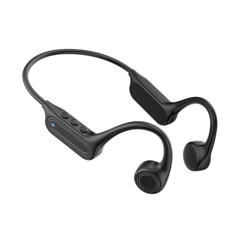 Bone Conduction Headphones Bluetooth 6.0 Wireless Open Ear Headphones With Mic Waterproof Headphones For Sports Running Vue Black