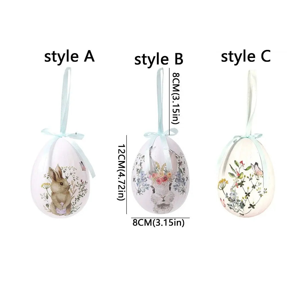 Foam Easter Eggs Pendant DIY Craft Cartoon Easter Simulation Egg Artificial Decorative Easter Party Decorations Party Favor Vue