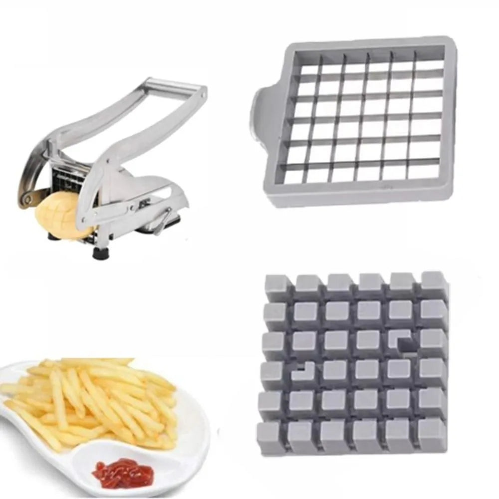 Stainless Steel Manual Potato Cutter Blade 36/64 Hole Square French Fries Slicer Blade Rust-proof Durable Vue