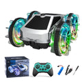 Remote Control Car Toys Amphibious Stunt Truck, RC Toy for All Terrain Vehicle Model 2.4GHz Remote Control Vehicles Car Gifts Vue Silver