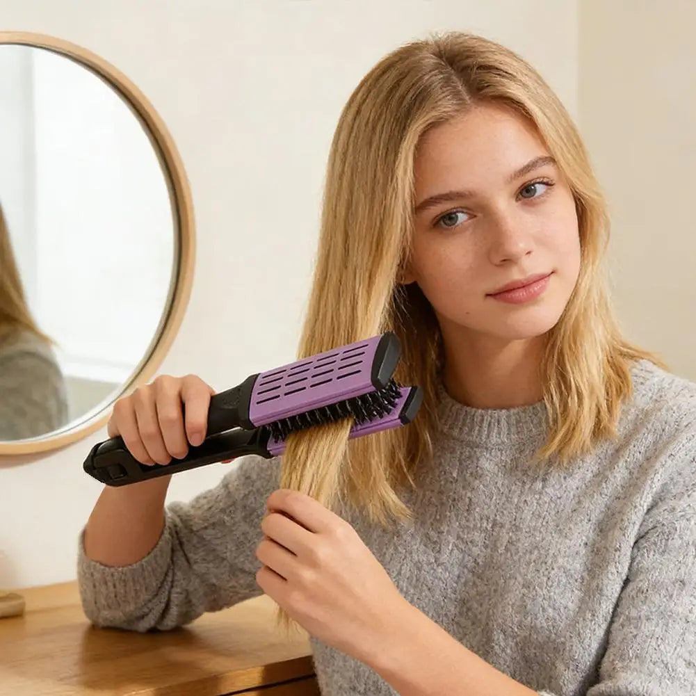 V-shaped Hair Styling Comb Straight Curly Dual-purpose Mane Splint Comb High Quality New Comfortable Fluffy Texture Styling Comb Vue