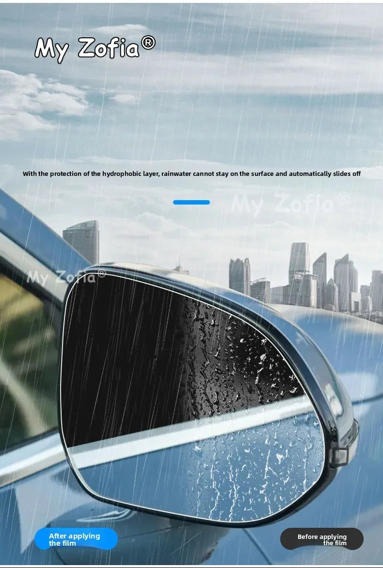 Car Rearview Mirror Rainproof Film Anti Fog Anti Glare Waterproof Clear Vision Accessories For Changan Qiyuan Nevo A06 2026 2027 Vue