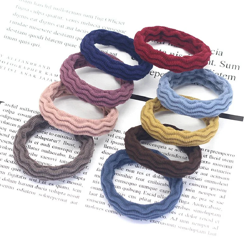 Fashion Hair 20PCS High Elasticity Rope High Elasticity Jacquard Pattern Hair Ring Fashion Women's Headband Hair Accessories Vue