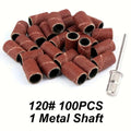 10 30 50 100Pcs Professional Sanding Cap Bands 80 120 180 240 Grit For Electric Manicure Machine Nail Drill Accessories Vue 120