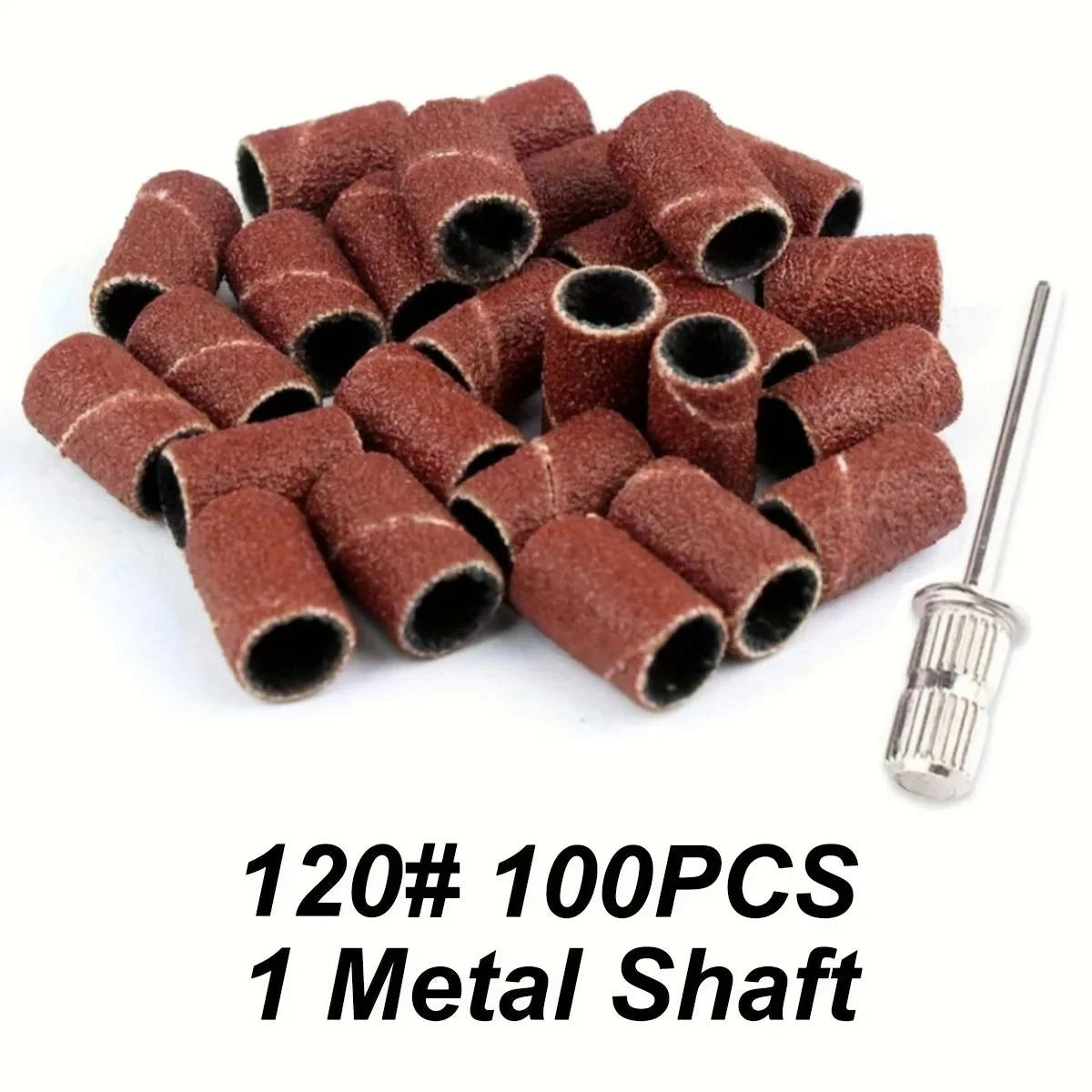 10 30 50 100Pcs Professional Sanding Cap Bands 80 120 180 240 Grit For Electric Manicure Machine Nail Drill Accessories Vue 120