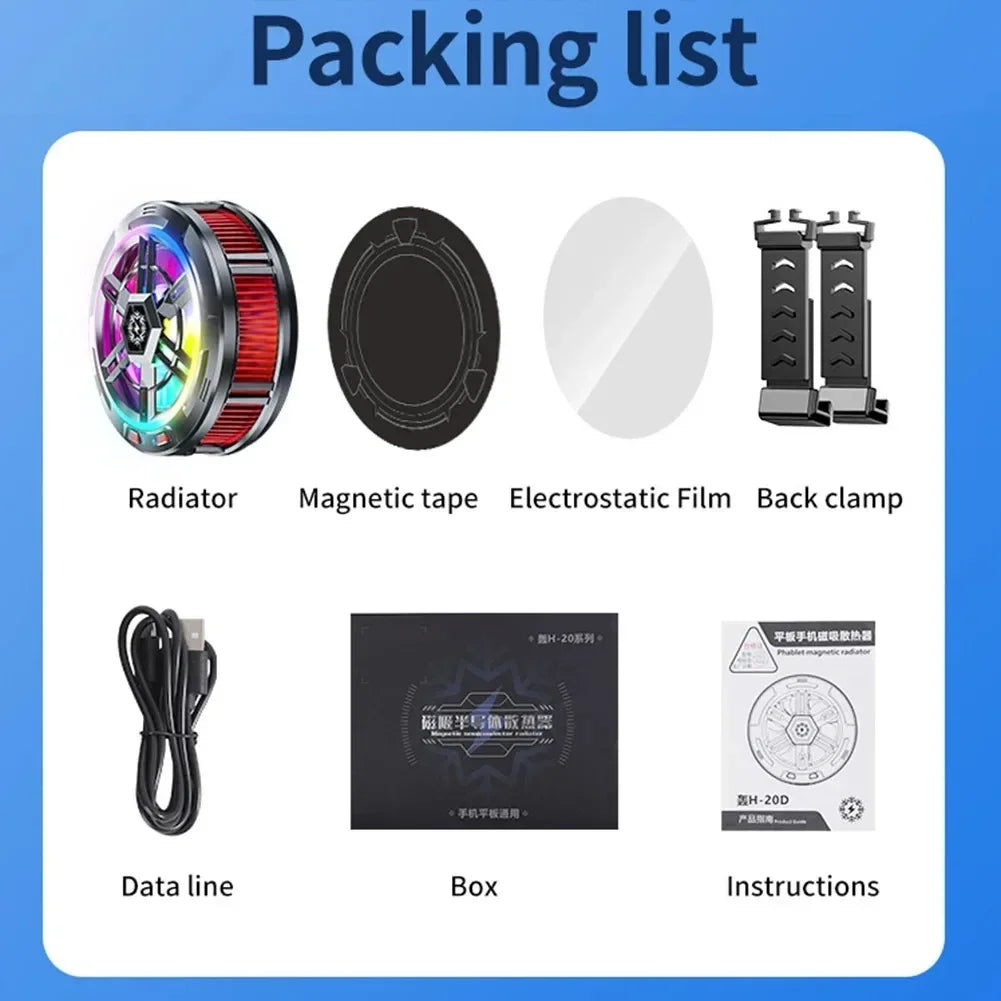 New Temperature Display Magnetic Tablet Cooler 30W Cooling Radiator For iPad Cooling Pad Portable Laptop Cooling radiator Vue