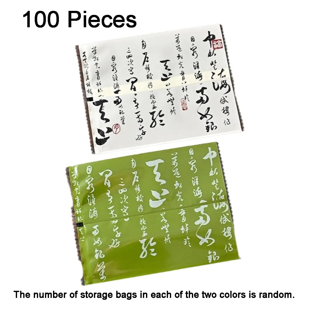 100PCS Chinese Style Mooncake Wrapping Bag Flat Plastic Bag Transparent Mooncake Bags Handmade Food Storage Bags Egg Yolk Crisp Vue 3.94-5.31in 100 Pieces
