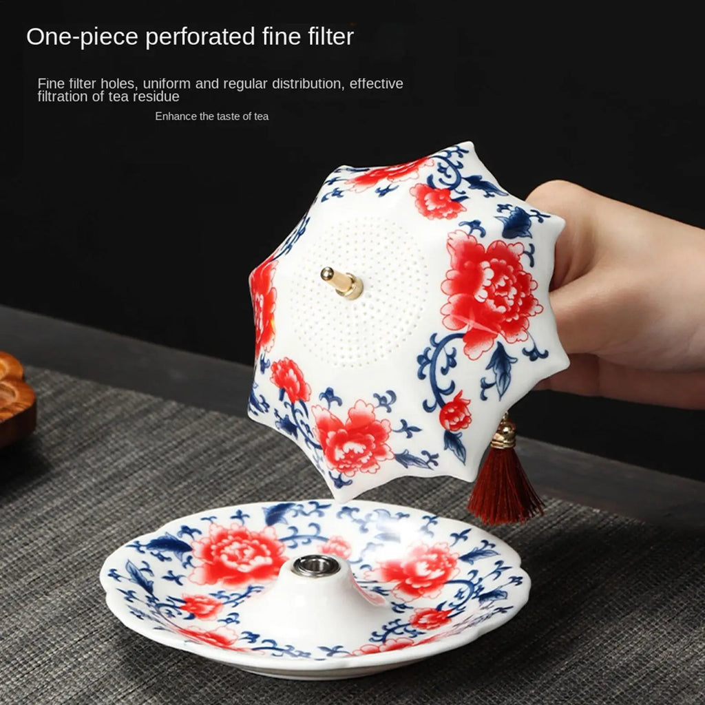 Tea Strainer Cup Umbrella Shape Brewing Tool Umbrella Tea Filter for Home Office Traveling Camping Apartment Dormitory Vue