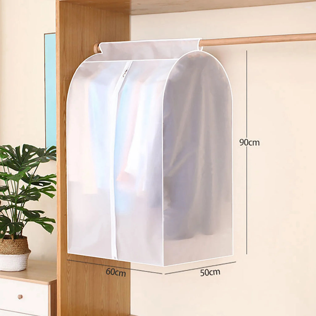 ABKW-2PCS Clothing Rack Dust Cover Clothes Hanging Bag Enclosed Clothes Rack Floor Hanger Cover Wardrobe Storage Cover B Vue