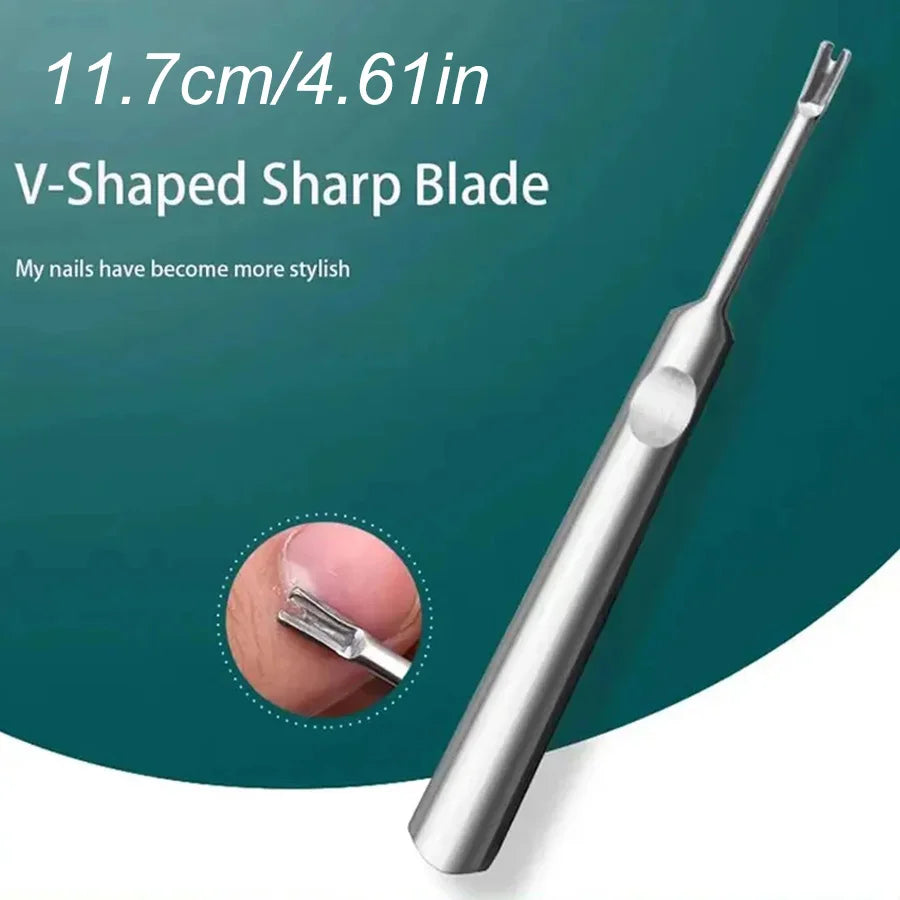 1PC Cuticle Pusher Professional Stainless Steel Nail Cuticle Remover Callus Dead Skin Fork Nail Manicure Pedicure Tools Vue
