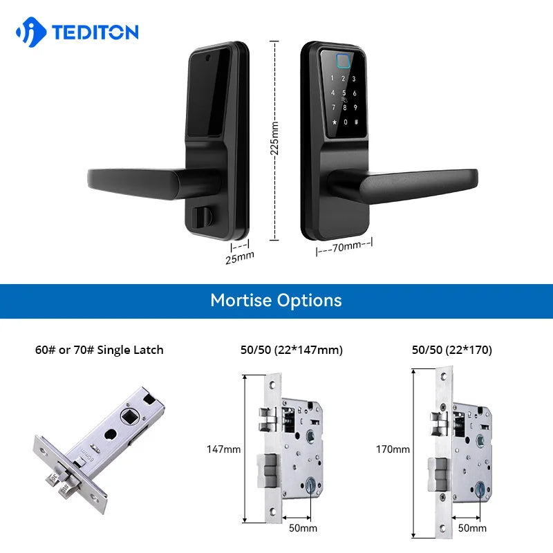 2028Tuya fingerprint casa fechadura eletronica home cerradura inteligente waterproof smart door lock Vue