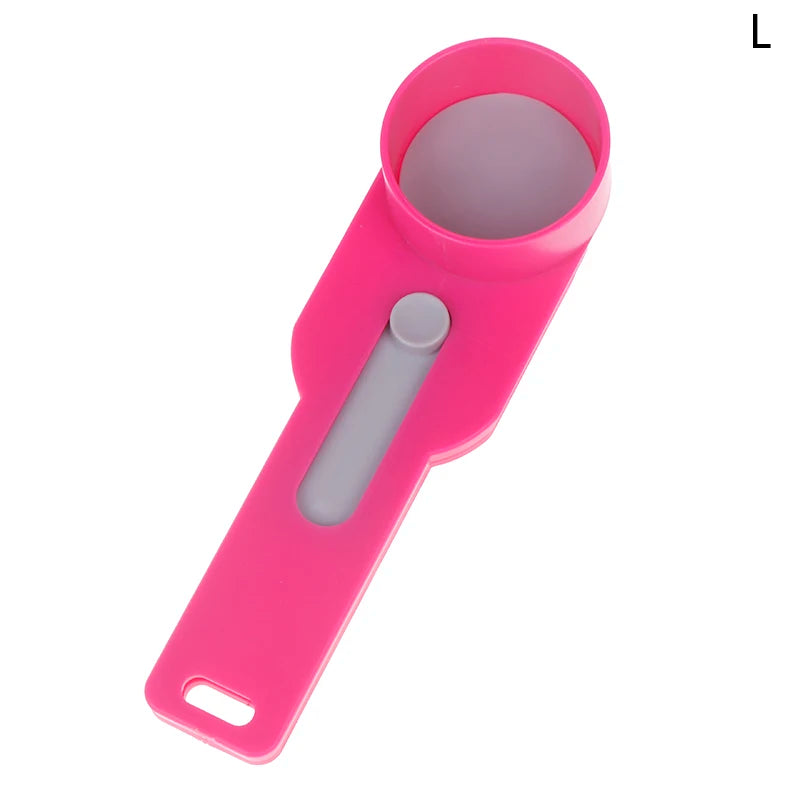 〔CC11〕 No Spill Measuring Spoon Funnel Preparation Of Protein Powder Workout & Sports Drinks, Baby Formula Refill Mess Spill Vue L Pink