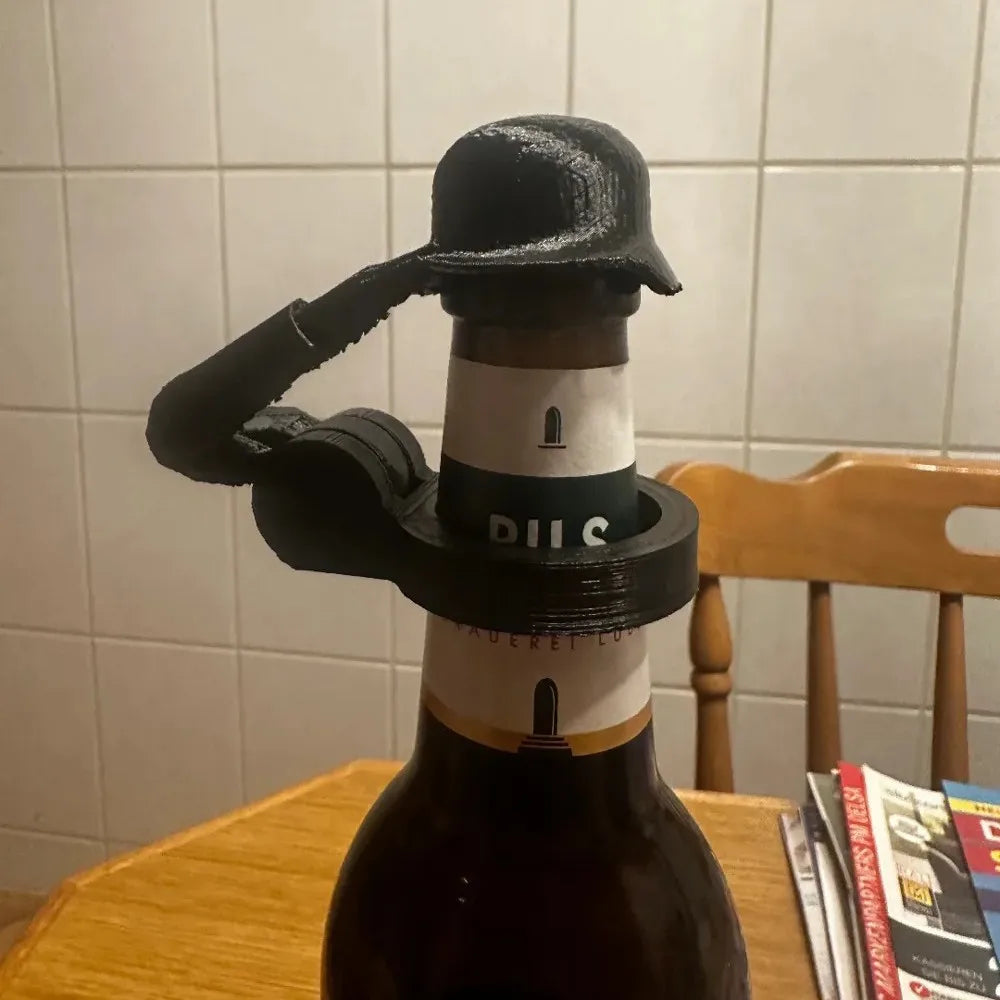 Soldier Helmet Beer Bottle Caps | Silicone, Assorted Colors Novelty Bottle Caps Vue