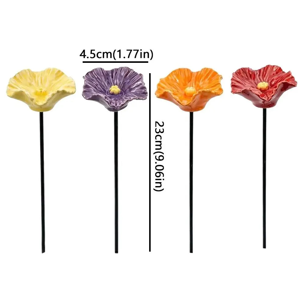 Resin Flower Bee Water Feeder Handcrafted Rust-resistant Butterfly Watering Station Ground Insert UV Resistant Vue