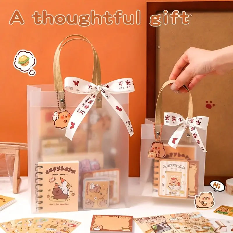 Capybara Themed Stationery Gift Set Abundant Cute Back-to-school Gift Kit Pencil Case Study Stationery for Students Vue