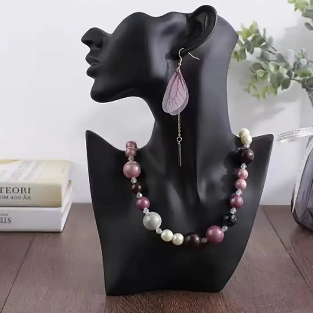 Resin Mannequin Jewelry Display Stand Side Face Head Bust Portrait
