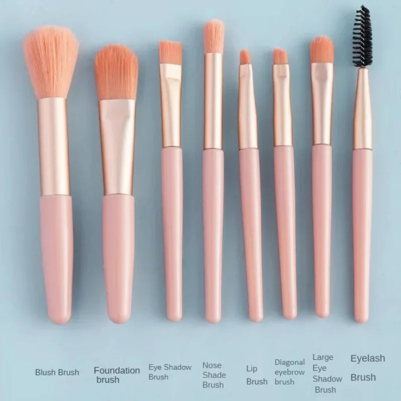 8Pcs Portable Makeup Brush Eyeshadow Foundation Blending Make up Soft Fluffy Cosmetics Concealer Makeup Brush Make Up Supplies Vue