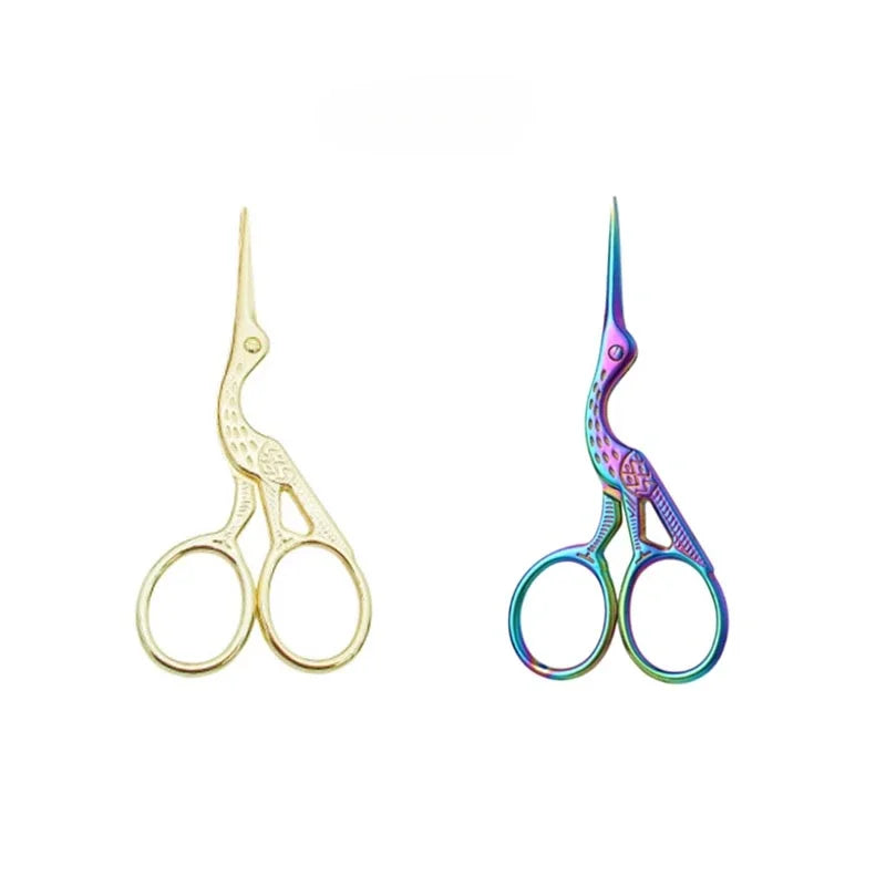 For Hair Scissors Round Head Type BeautyScissors Eyebrows Stainless Steel Nose Stork Nose Hair Beard Ear Hair Eyebrow Scissors Vue
