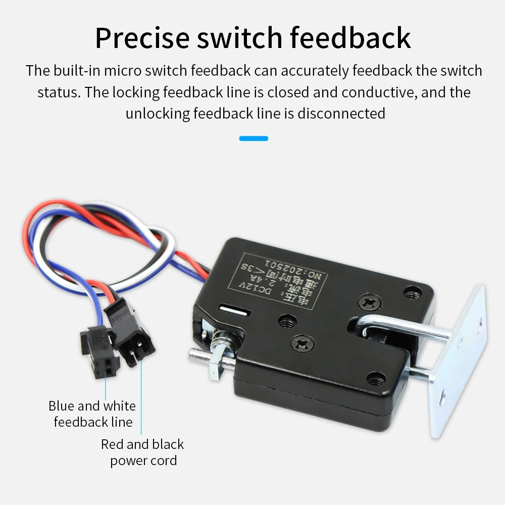 DC 5-24V Compact Solenoid Electromagnetic Lock for Cabinet Drawer Control, Industrial Commercial Use Vue