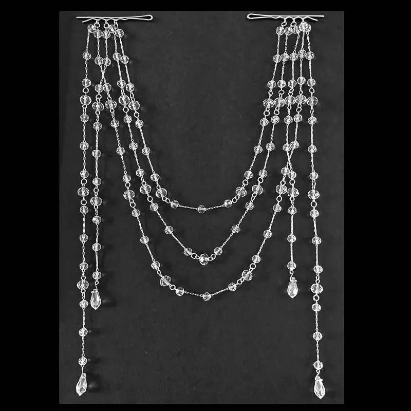 Pearl Tassel Beaded Hair Clip - Retro Elegant Versatile Pin Hair Accessory Vue A3