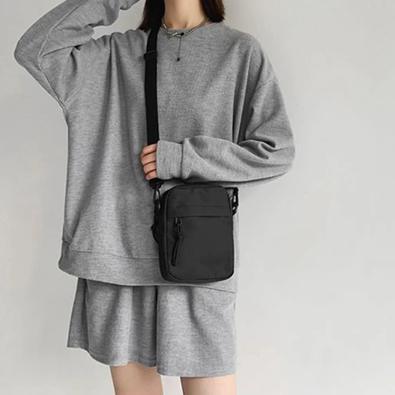 Men's Women's Single-shoulder Bags Crossbody Solid-colored Small