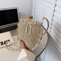 Women Fashion Woven Handbag Straw Tote Bag Vacation Shoulder Large