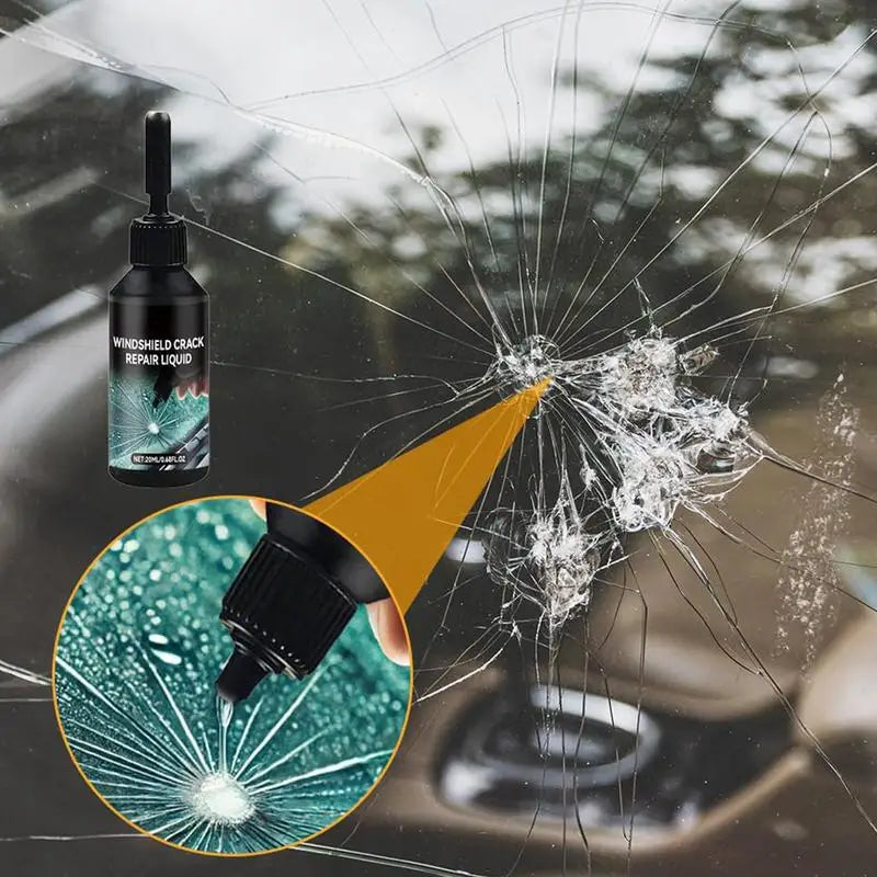 20ml Nano Glass Repair Fluid Car Windshield Repair Kit for Scratches and Cracks Environmentally Friendly Auto Glass Repair Tool Vue Default Title