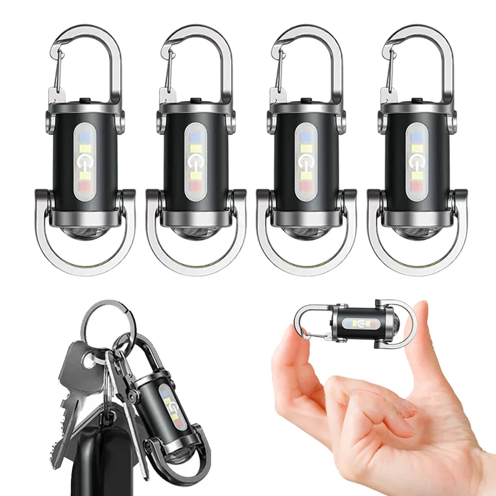 COB LED Keychain Flashlight | USB-C Rechargeable Pocket Work Light Keychain Flashlight Vue