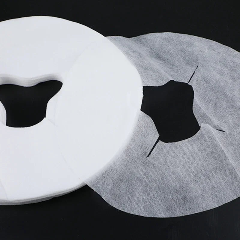 100Pcs Disposable Massage Table Sheets Headrest Pads Face Pillow Cover Cushion Cover Massage Face Cradle Table Head Rest Covers Vue