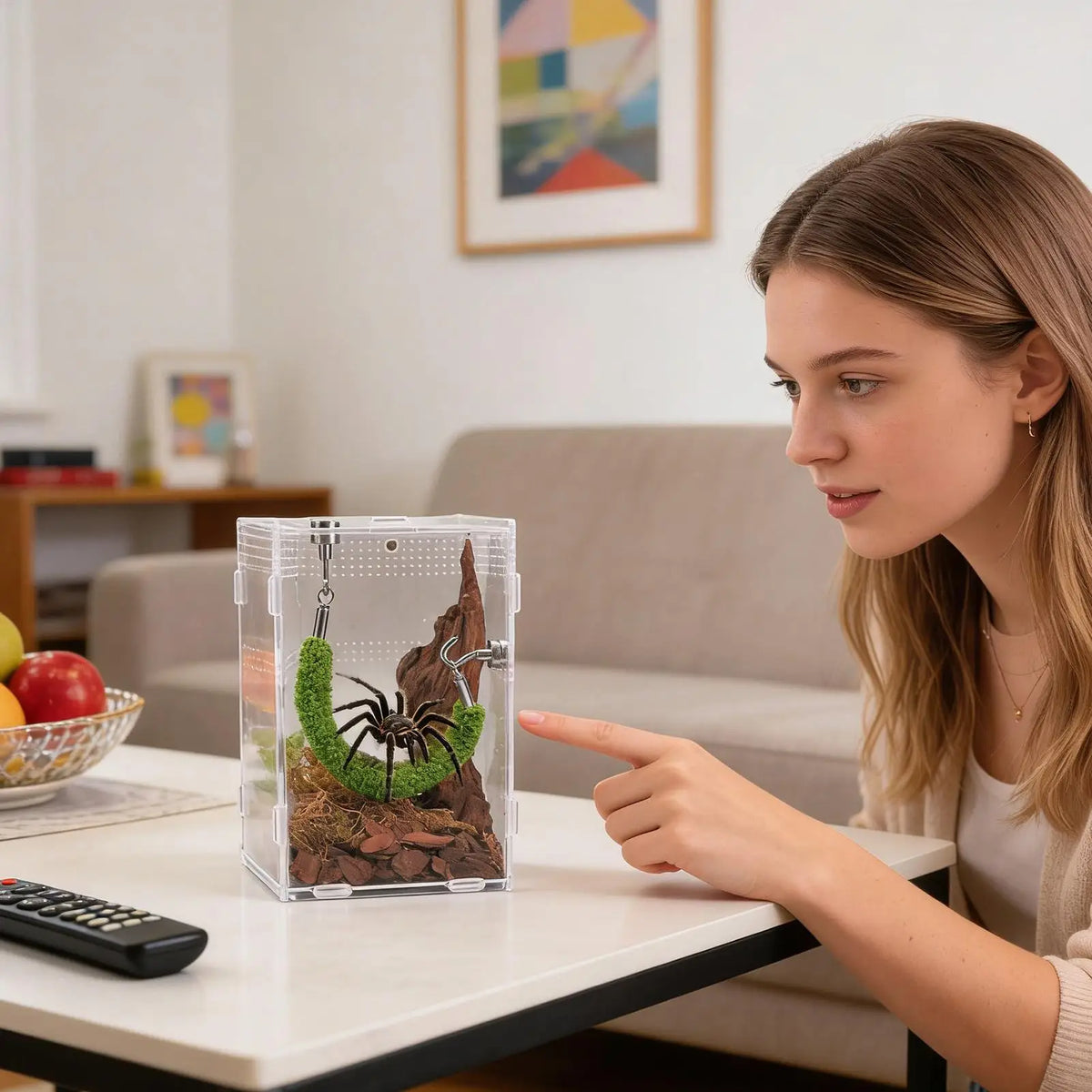 Jumping Spider Bridge Hermit Crab Climbing Supplies Spider Enclosure Bridge Swings for Pet Keepers Teachers Nature Lovers Vue