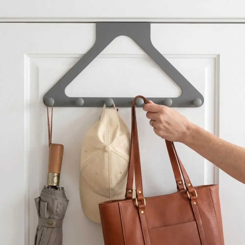 Punch Free Clothes Hooks No-drill Traceless Design Wall Mounted Hanger Triangle Door Storage Hook Behind The Door Vue