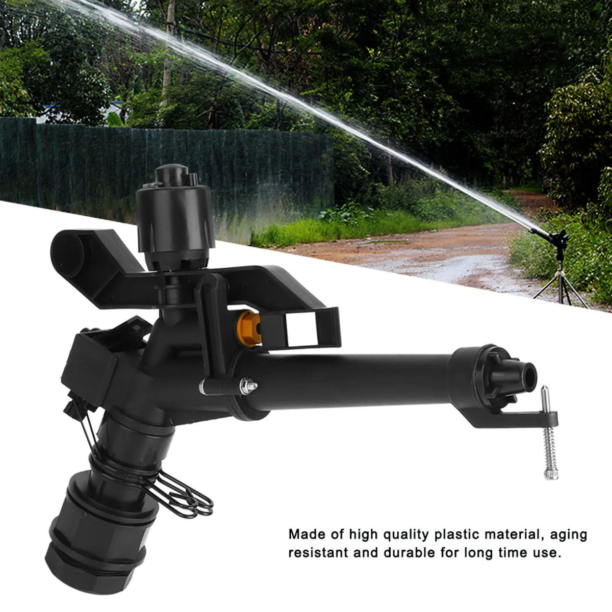 1.5in to 1in DN25 Female Thread Adjustable 360 Degree Rotating Rocking Arm Sprinkler Farm Irrigation Irrigation Sprinkler Vue