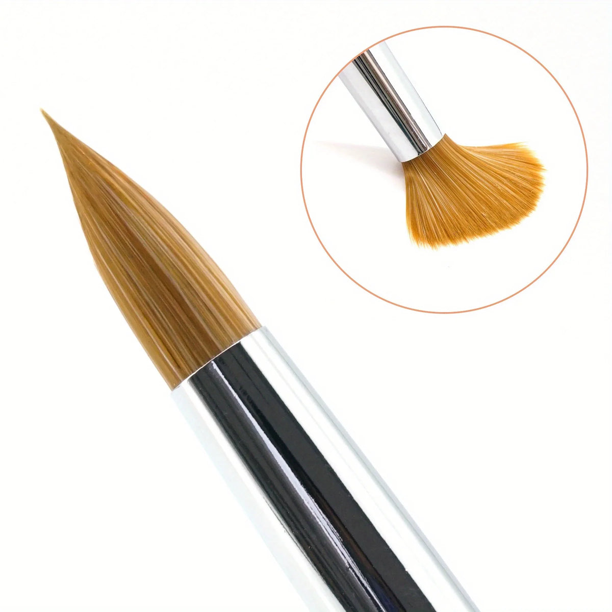 1Pc Nail Art Mink Brush Wood Handle Gel Build Manicure Drawing Tools Acrylic Dotting Painting Brushes Vue