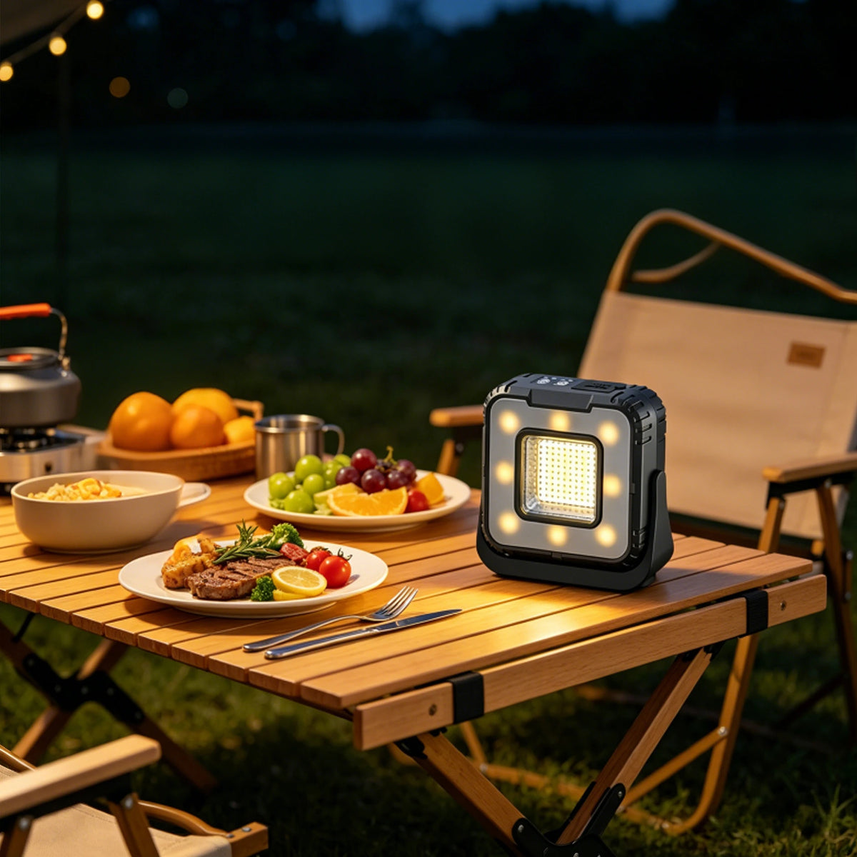 Rechargeable Camping Lantern 5000mAh Stepless Dimming Atmosphere Light Outdoor Hanging Tent Light for Emergency Camping Hiking Vue