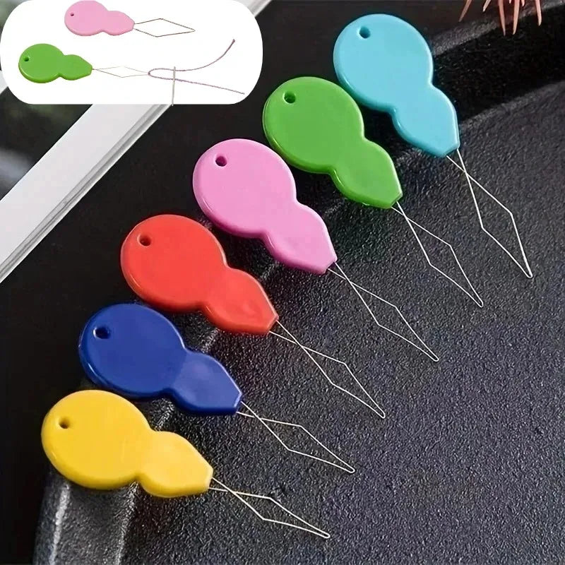 5/10pcs Random Plastic Needle Thread - Easy Threading For Hand Sewing, Handmade, Knitted, Automatic Thread Needles Sewing Tools Vue