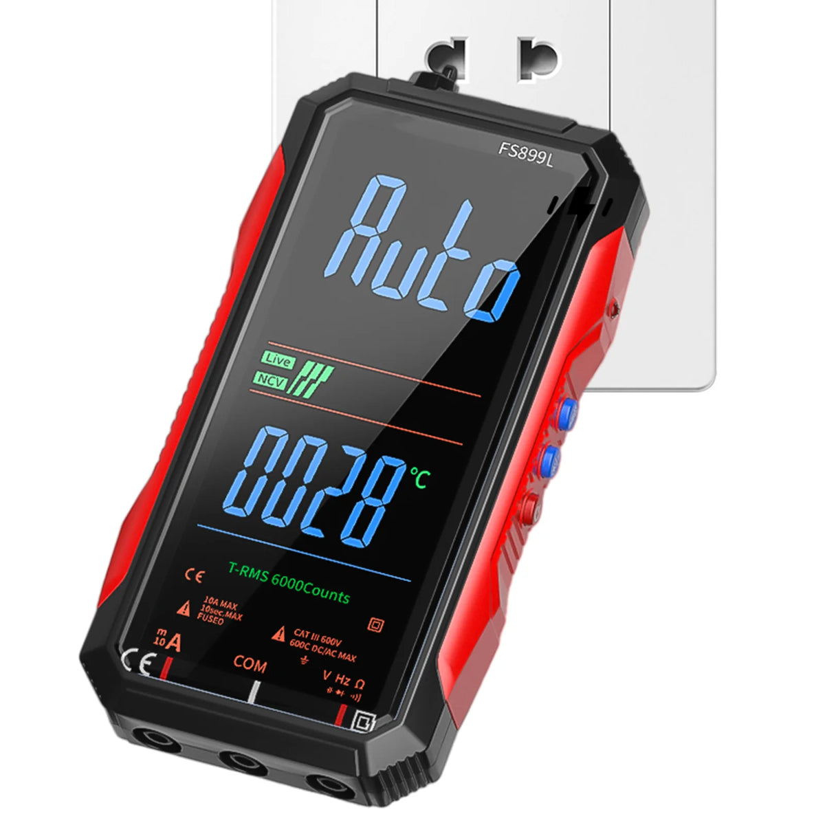 Smart Digital Multimeter 6000 Counts True RMS USB-C Rechargeable Digital Multimeter Vue