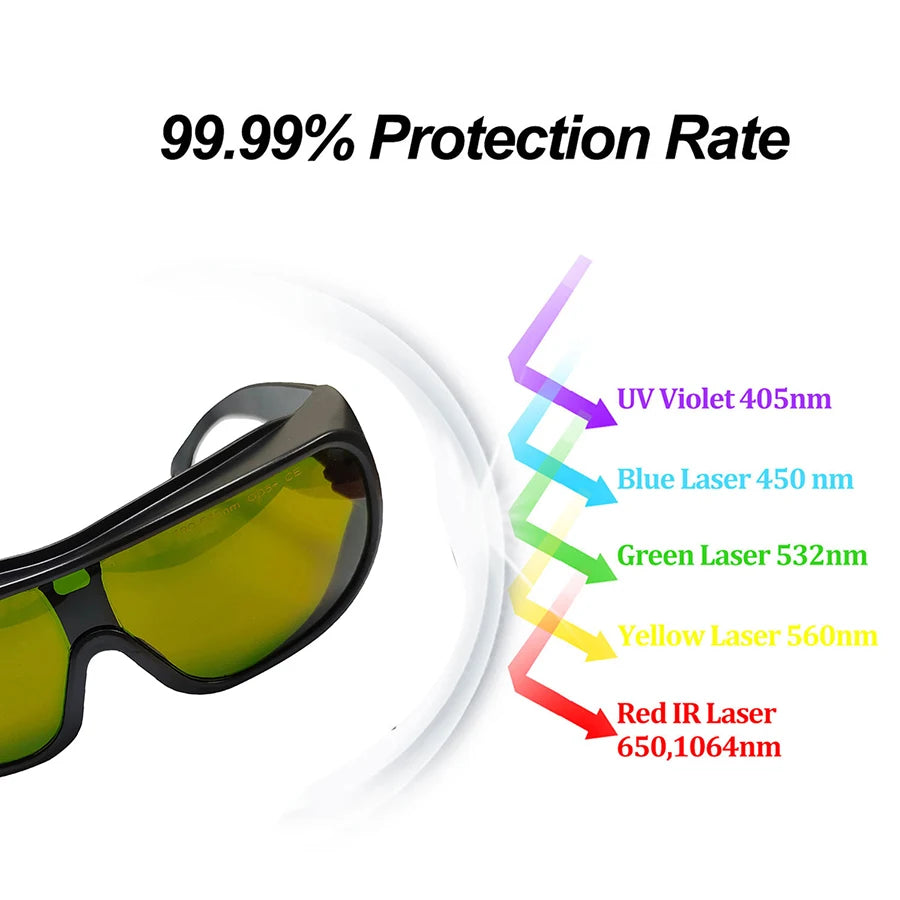 Laser Protection Glasses 755nm 1064nm IPL Laser Goggles Safety Glasses Vue