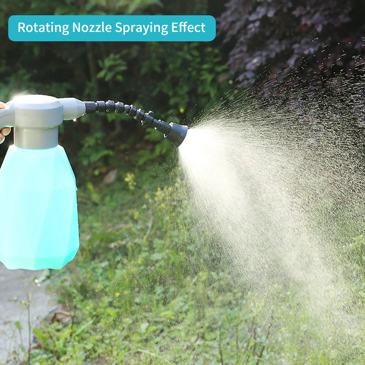 2L USB Handheld Automatic Garden Sprayer Electric Plant Mister Spray Bottle Watering Can Spritzer Adjustable Spout Plant Tools Vue