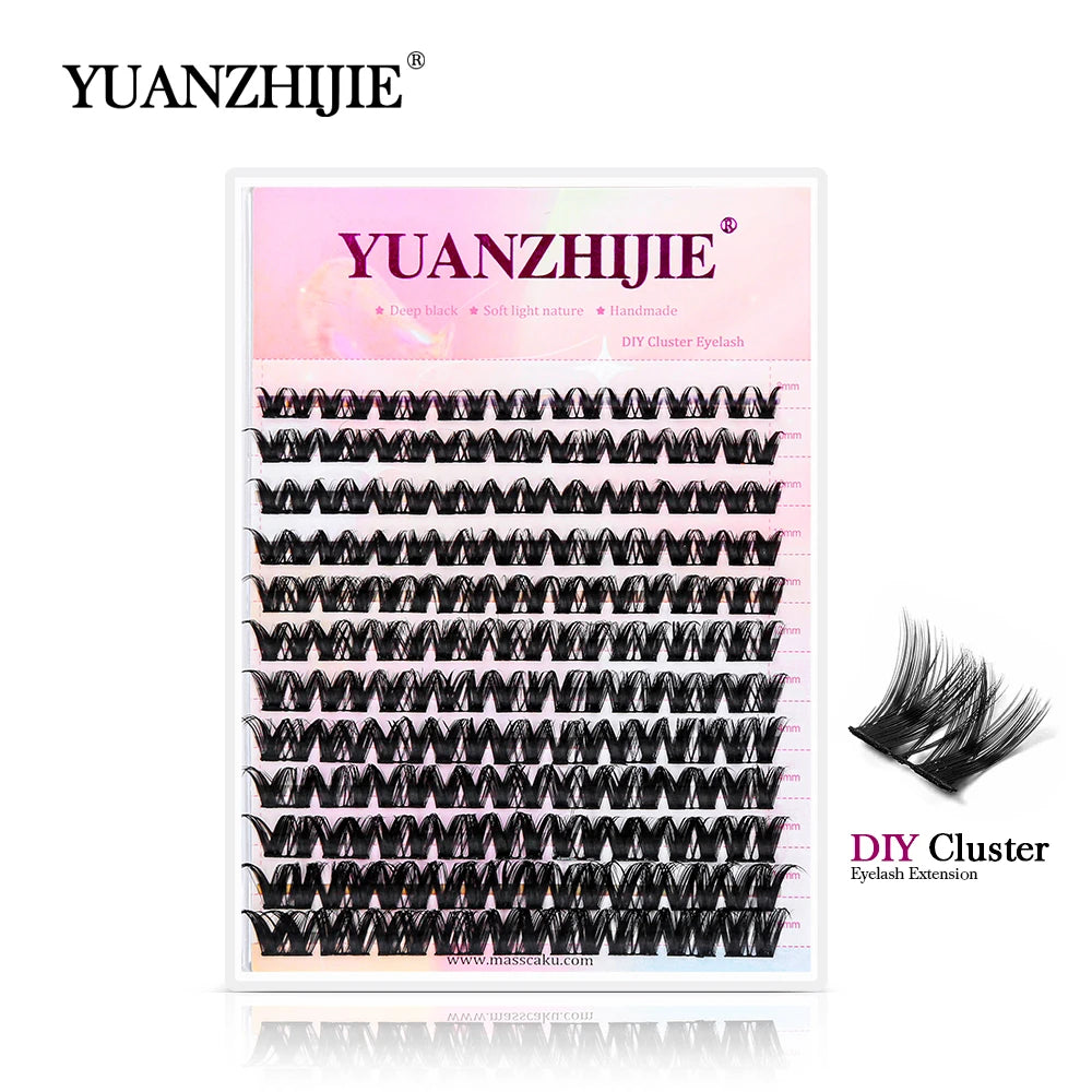 YUANZHIJIE New Mix DIY Clusters Eyelash Extension Segmented Volume Natural Individual Eyelashes Bundles Makeup Supplies Vue