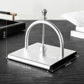 Retro Square Tissue Holder Creative European Style Aluminum Napkin Stand Smooth Light Luxury Tabletop Tissue Rack Vue Silver