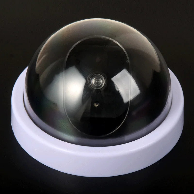 Creative Black Plastic Dome CCTV Dummy Camera Flashing Led Fake Camera Power Via AA Battery Surveillance Security System Vue