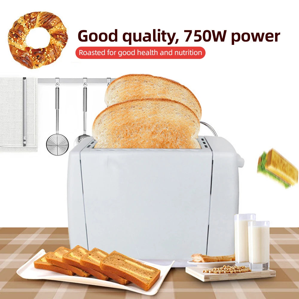 Toaster 2 Slice Wide Slot with 6 Preset Temperature and Timing Small Stainless Steel Bread Toaster with Manual Stop Vue