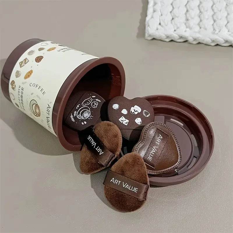 5pcs Mini Finger Puff Set With Box Air Cushion Powder Foundation Sponge Face Concealer BB Cream Cosmetic Applicator Makeup Tools Vue