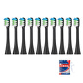 For JIMOK J6 Electric Toothbrush Head Replacement Heads DuPont Bristles Vacuum Replace Nozzles Vue 10PCS Black