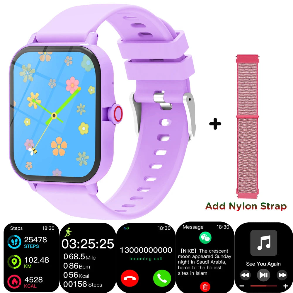 Smart Watch 1.83''HD Screen Camera Music Control Multi-mode Sport Fitness Tracker Bluetooth Call Android/IOS Smartwatch Kid Gift Vue add strap
